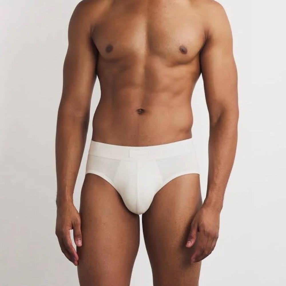 Skims Men's Cotton Briefs L Large 36-38 New In BOX 3 Pack White/Chalk Underwear - Picture 9 of 10